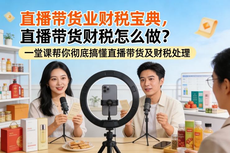 直播带货业财税宝典，直播带货财税怎么做？一堂课帮你彻底搞懂直播带货及财税处理-海之城短剧项目