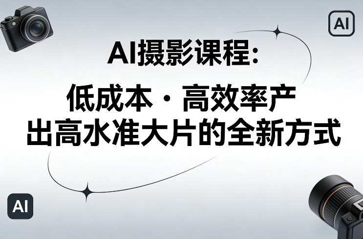 AI摄影课程，低成本高效率产出高水准大片的全新方式-海之城短剧项目