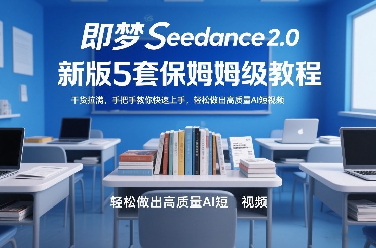 即梦Seedance2.0新版5套保姆级教程，干货拉满，手把手教你快速上手，轻松做出高质量AI短视频-海之城短剧项目