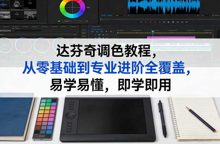 达芬奇调色教程，从零基础到专业进阶全覆盖，易学易懂，即学即用-海之城短剧项目