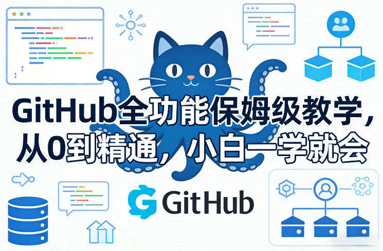 GitHub全功能保姆级教学，从0到精通，小白一学就会-海之城短剧项目
