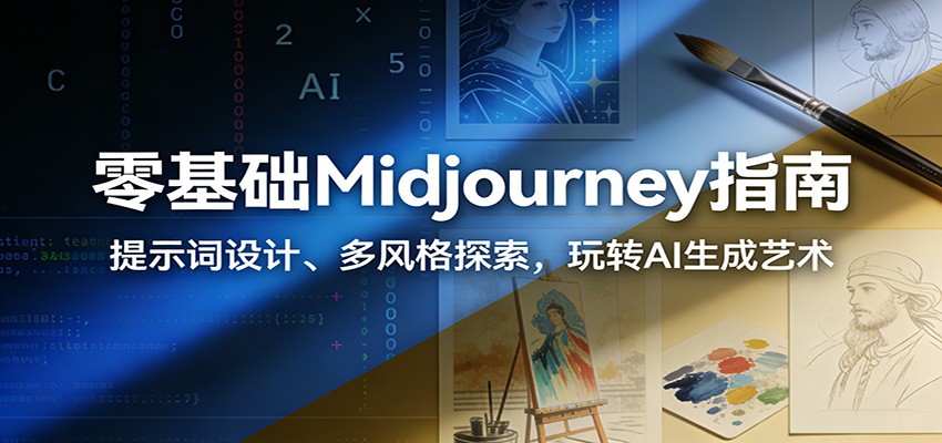 零基础Midjourney指南：提示词设计、多风格探索，玩转AI生成艺术-海之城短剧项目