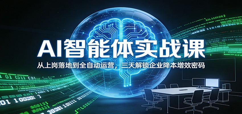 AI智能体实战课：从上岗落地到全自动运营，三天解锁企业降本增效密码-海之城短剧项目