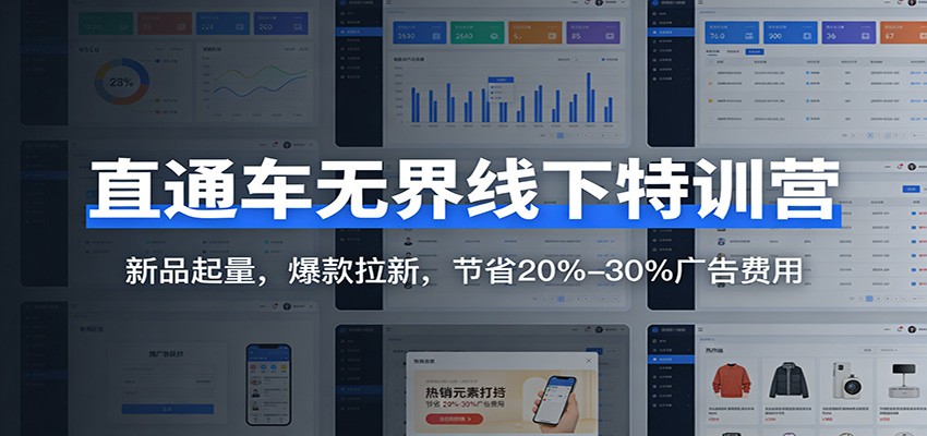 直通车无界线下特训营：新品起量，爆款拉新，节省20%-30%广告费用-海之城短剧项目
