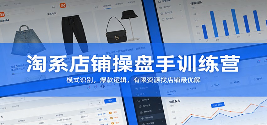 淘系店铺操盘手训练营：模式识别，爆款逻辑，有限资源找店铺最优解-海之城短剧项目