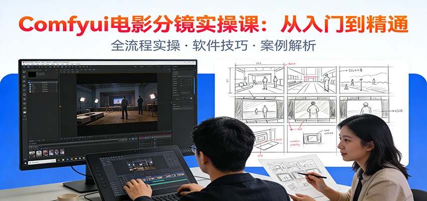 ComfyUI电影分镜实操课：分镜一致性，全流程AI视频制作，零基础也能做专业分镜-海之城短剧项目