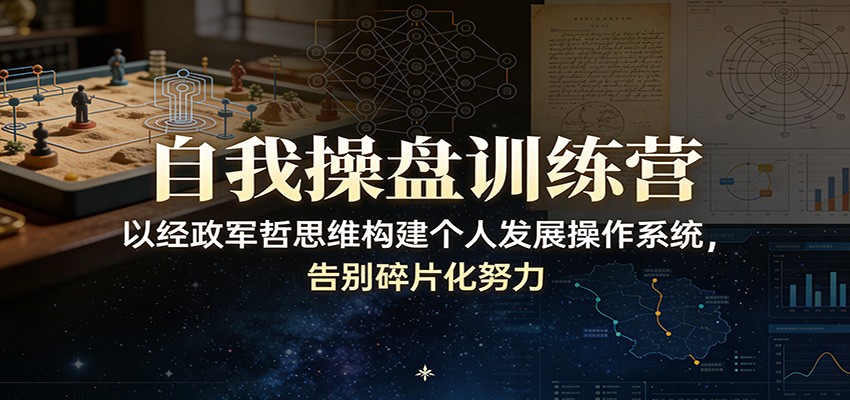 自我操盘训练营：以经政军哲思维构建个人发展操作系统，告别碎片化努力-海之城短剧项目