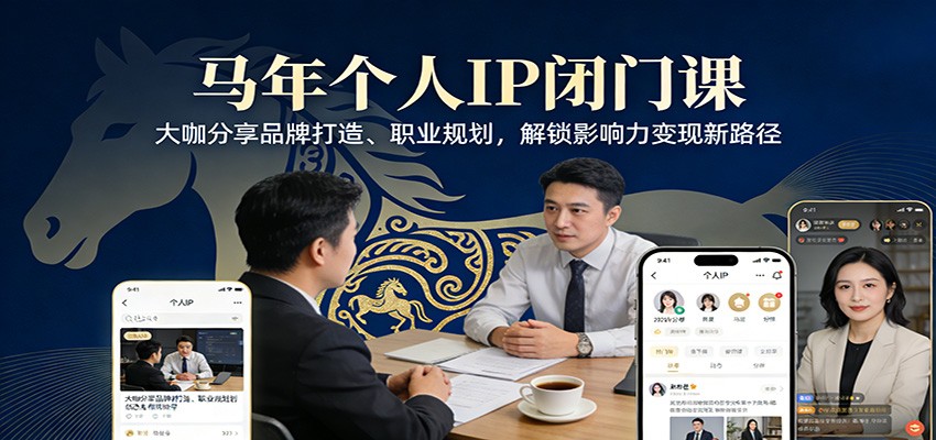 马年个人IP闭门课，大咖分享品牌打造、职业规划，解锁影响力变现新路径-海之城短剧项目