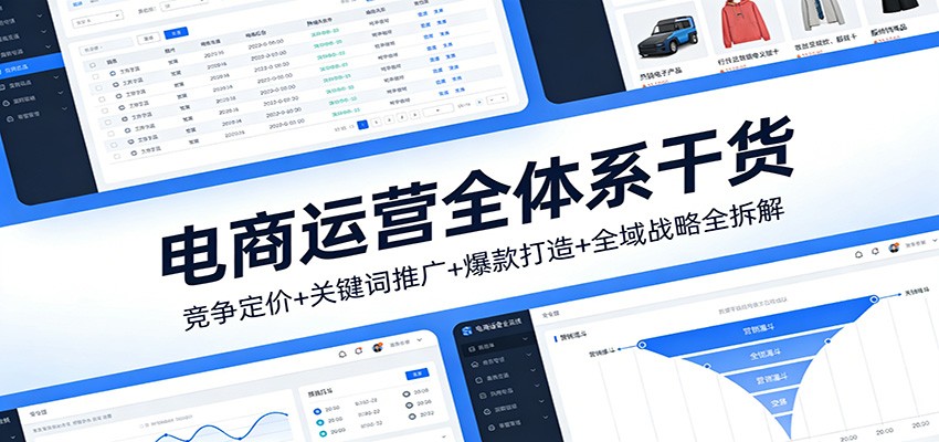 电商运营全体系干货，竞争定价+关键词推广+爆款打造+全域战略全拆解-海之城短剧项目