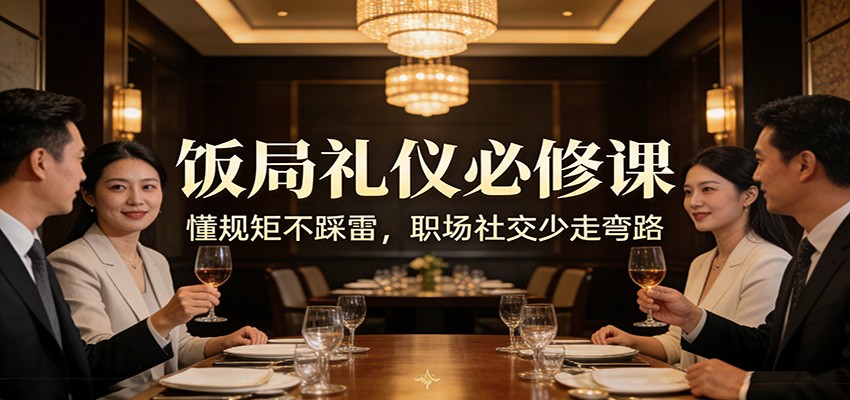 公众号收费文章：《饭局礼仪必修课：懂规矩不踩雷，职场社交少走弯路》-海之城短剧项目