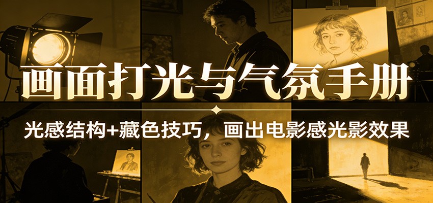 画面打光与气氛手册：光感结构+藏色技巧，画出电影感光影效果-海之城短剧项目