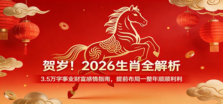 贺岁！2026生肖全解析，3.5万字事业财富感情指南，提前布局一整年顺顺利利-海之城短剧项目