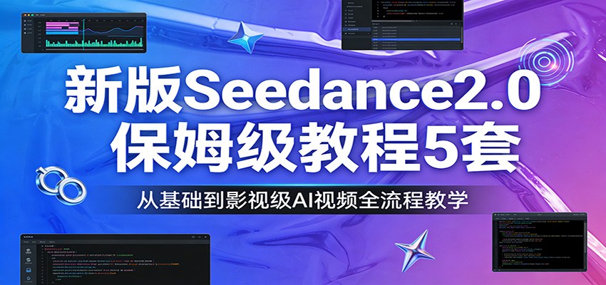 新版Seedance2.0保姆级教程5套：从基础到影视级AI视频全流程教学-海之城短剧项目