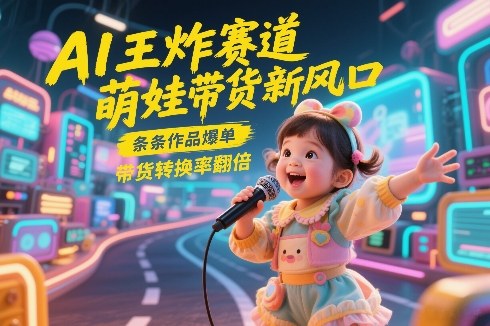 AI王炸赛道，萌娃带货新风口，条条作品爆单，带货转换率翻倍，核心逻辑拆解-海之城短剧项目