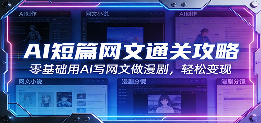 AI短篇网文通关攻略：零基础用AI写网文做漫剧，轻松变现 - 福缘网