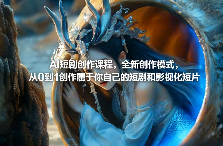 AI短剧创作课程，全新创作模式，从0到1创作属于你自己的短剧和影视化短片-海之城短剧项目