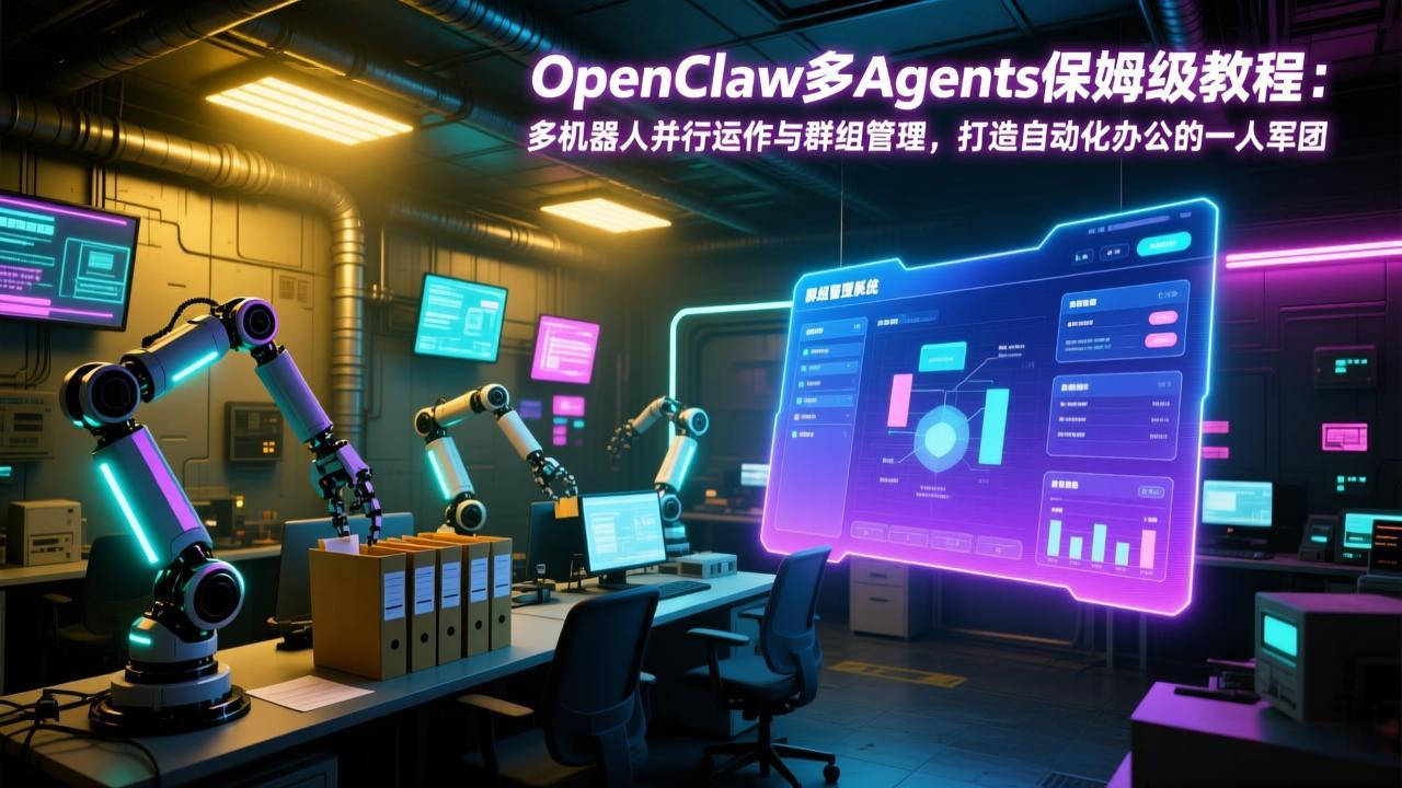 OpenClaw多Agents保姆级教程：多机器人并行运作与群组管理，打造自动化办公的一人军团-海之城短剧项目