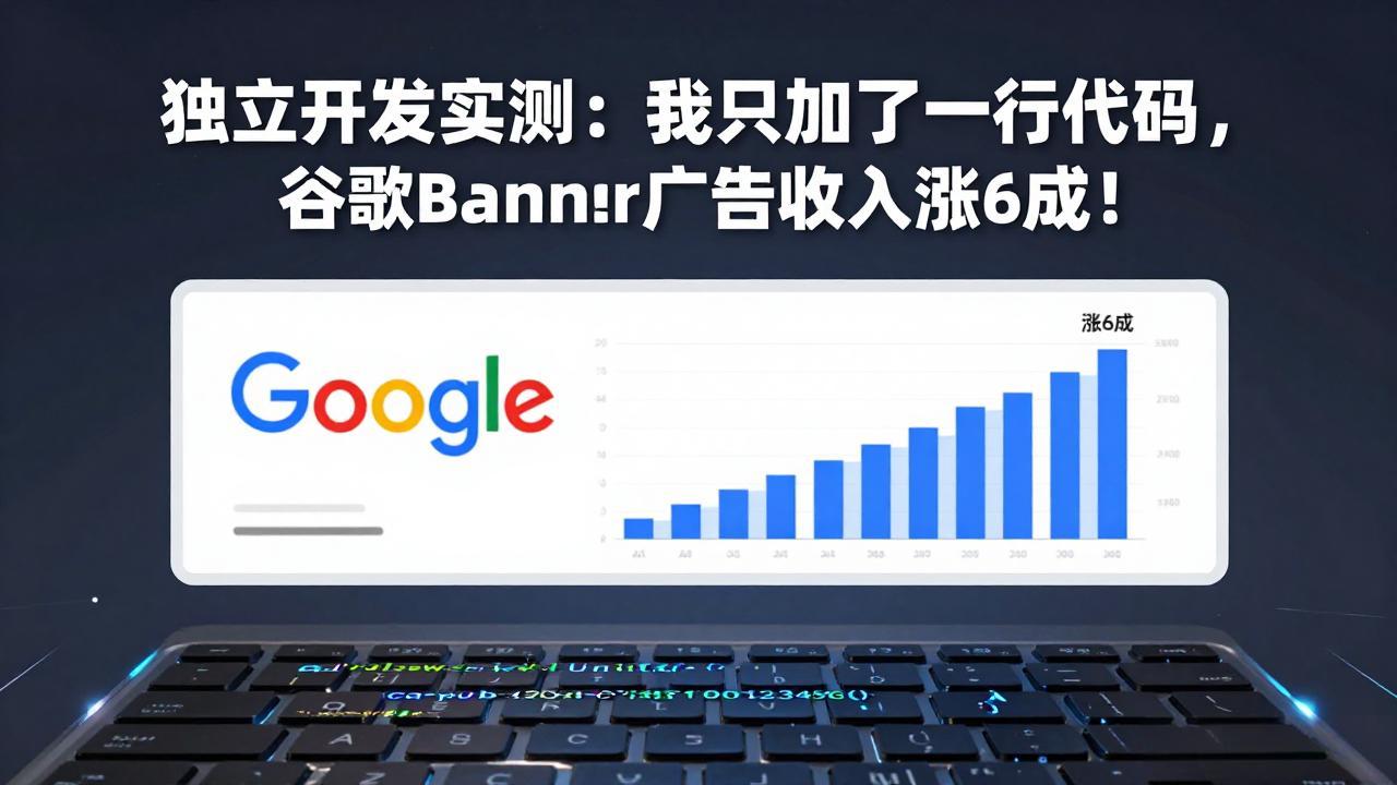 付费文章：独立开发实测：我只加了一行代码，谷歌Banner广告收入涨6成！-海之城短剧项目