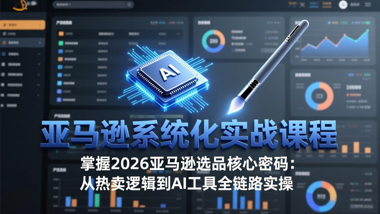 亚马逊系统化实战课-更新3月：2026最新选品方法论，从热卖原因分析到AI作图，提升选品成功率-海之城短剧项目