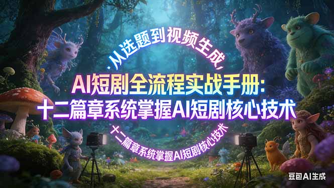 AI 短剧全流程实战手册：从选题到视频生成，十二篇章系统掌握 AI 短剧核心技术-海之城短剧项目