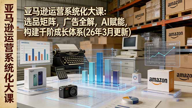 亚马逊运营系统化大课：选品矩阵，广告全解，AI赋能，构建千阶成长体系(26年3月更新)-海之城短剧项目