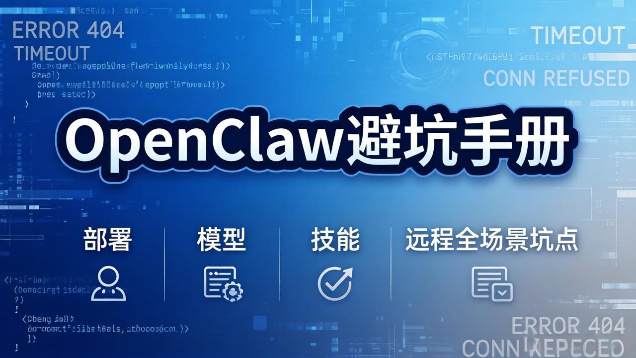 OpenClaw避坑手册：部署+模型+技能+远程全场景坑点，一次性给你说全，少走弯路-海之城短剧项目