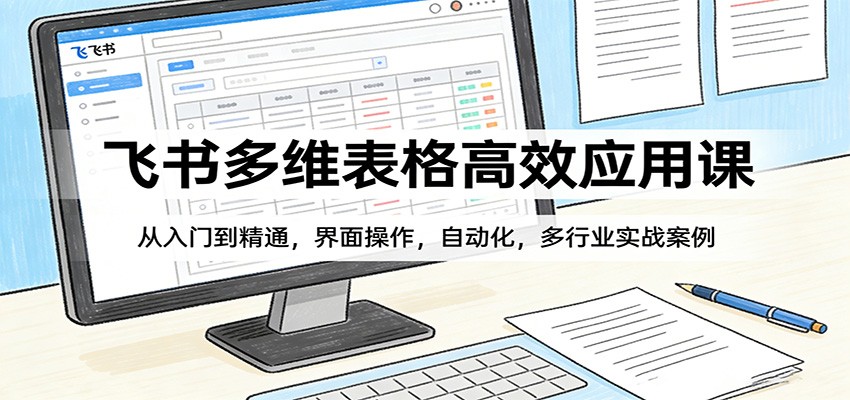 飞书多维表格高效应用课：从入门到精通，界面操作，自动化，多行业实战案例-海之城短剧项目