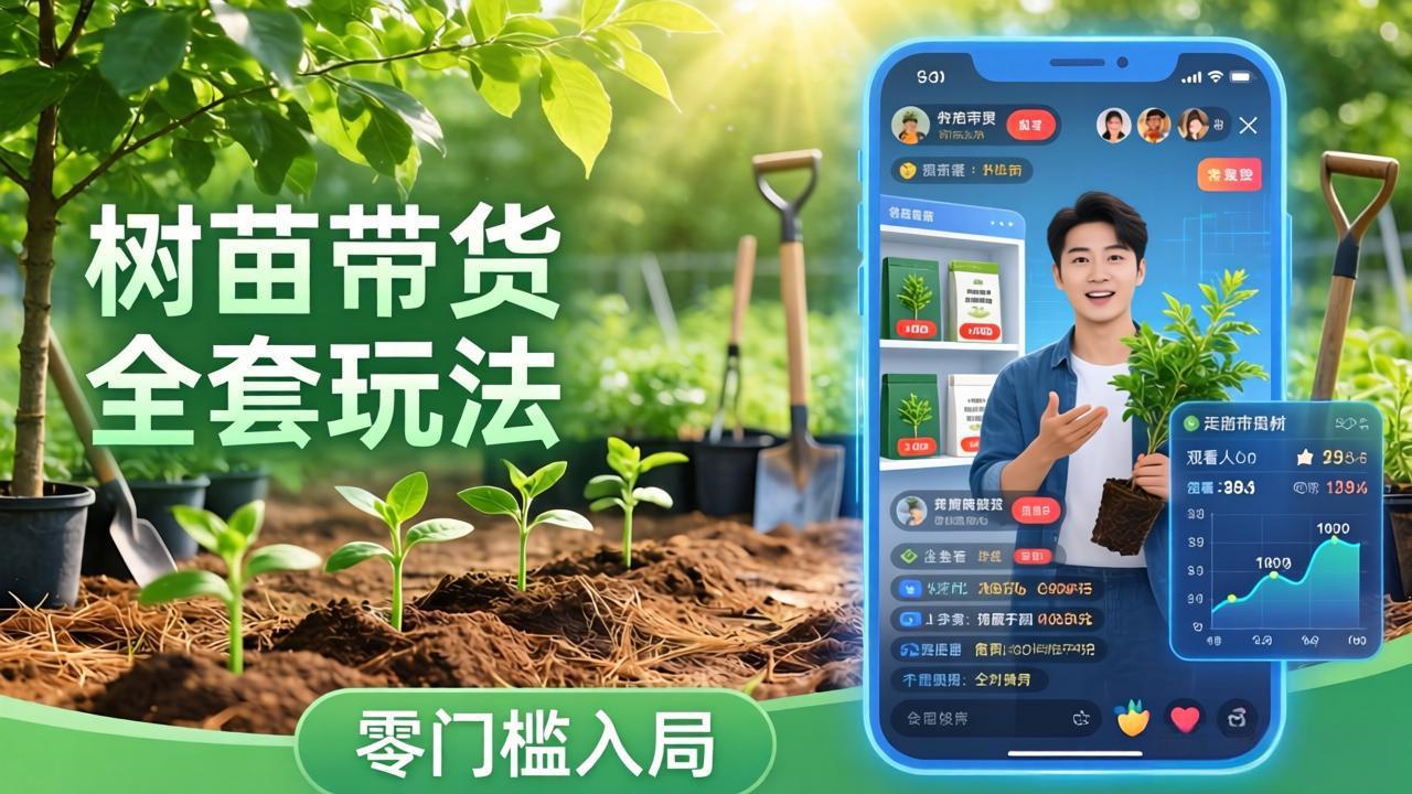 视频号AI树苗带货全套玩法：零门槛入局，掌握豆包、千问等AI工具制作树苗视频的全套流程-海之城短剧项目
