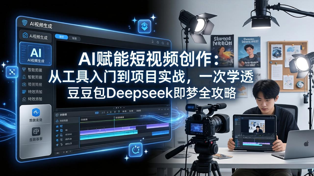 AI赋能短视频创作：从工具入门到项目实战，一次学透豆包Deepseek即梦全攻略-海之城短剧项目