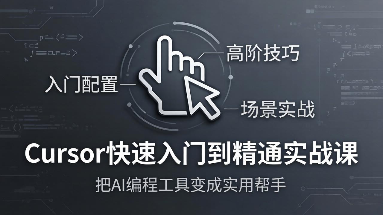 Cursor快速入门到精通实战课：入门配置+高阶技巧+场景实战，把AI编程工具变成实用帮手-海之城短剧项目
