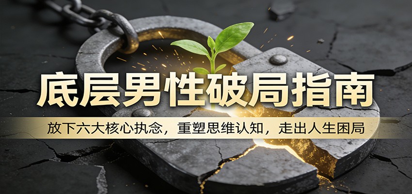 底层男性破局指南：放下六大核心执念，重塑思维认知，走出人生困局-海之城短剧项目