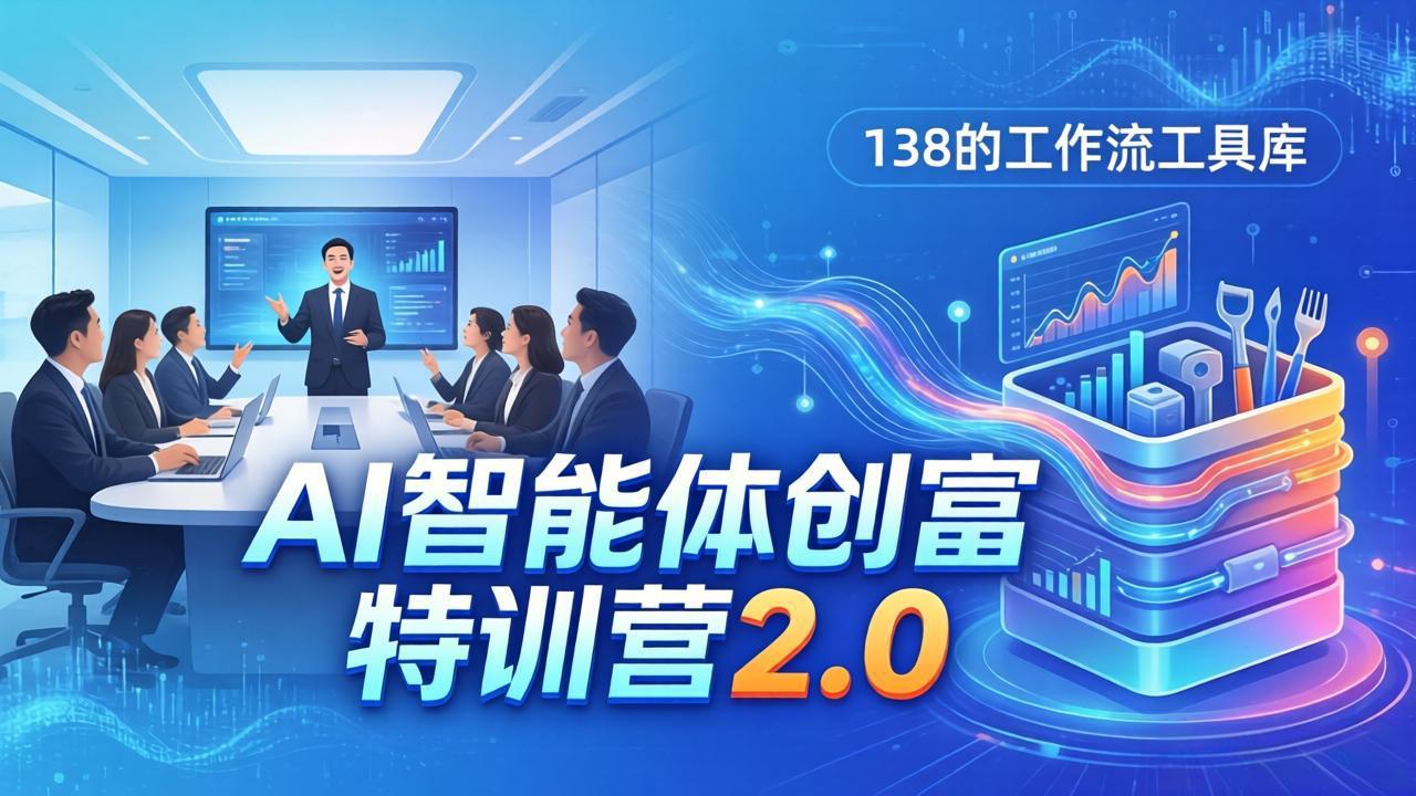 AI智能体创富训练营2.0：3天闭门直播+视频课+工具库，从0到1搭建智能体附138个工作流-海之城短剧项目