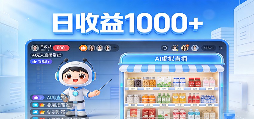 不用露脸不用说话，24小时自动卖货赚钱，全天自动直播，收益看得见-海之城短剧项目