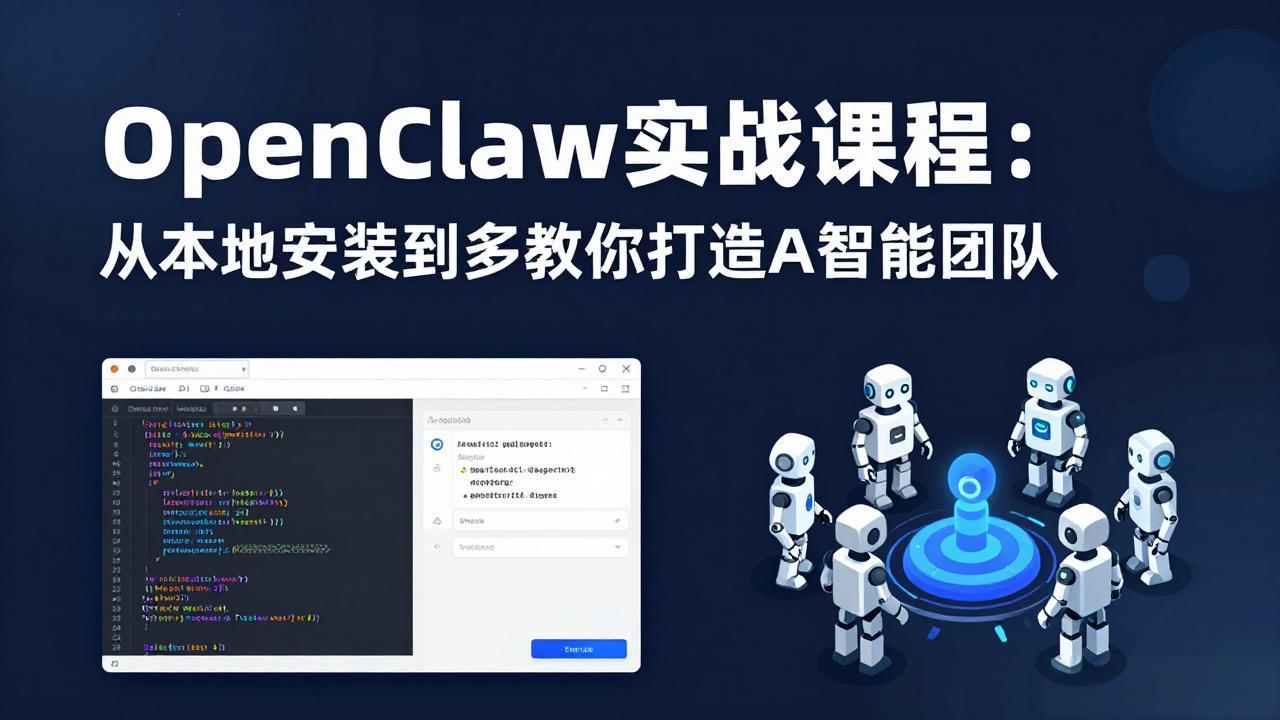 OpenClaw实战课程：从本地安装到多Agent协同，手把手教你打造AI智能团队-海之城短剧项目