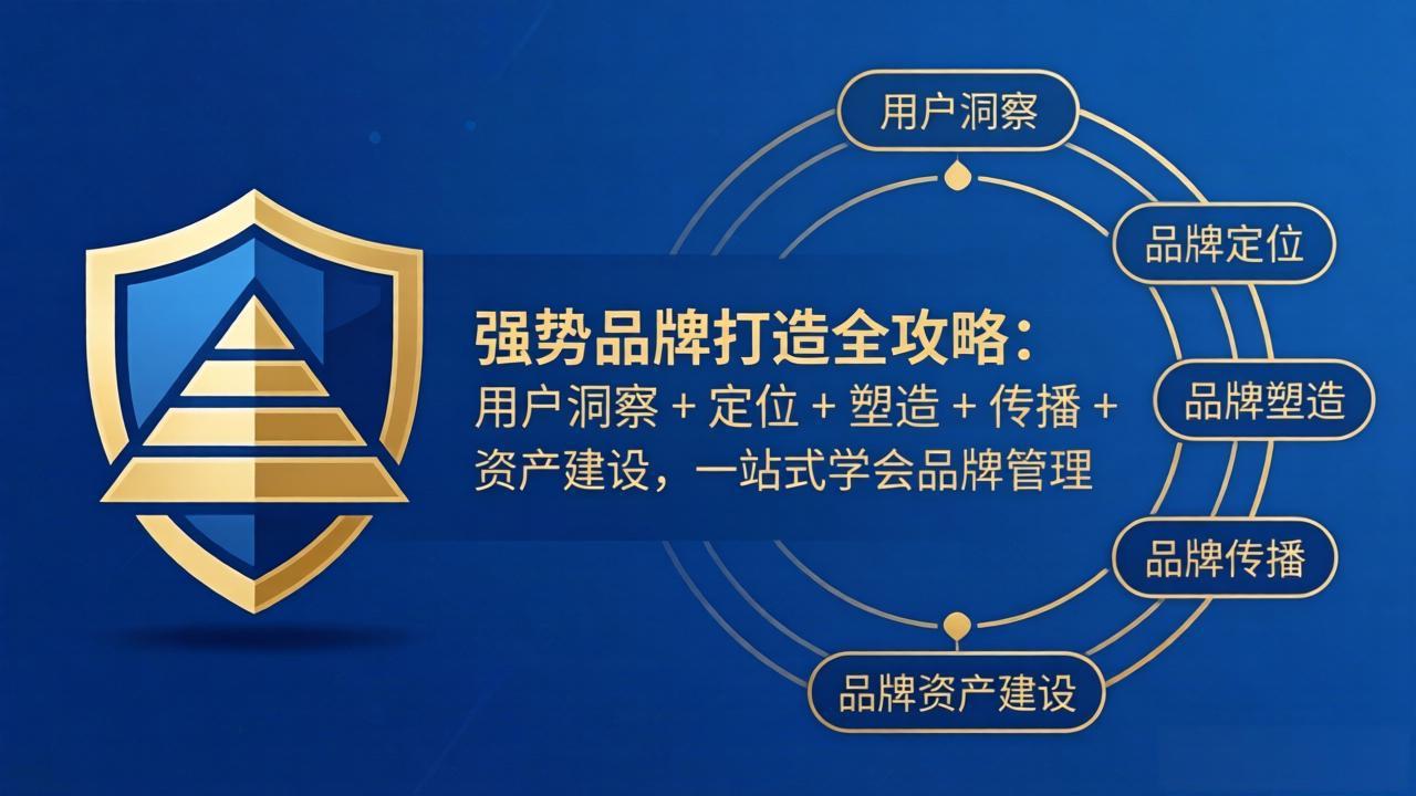 强势品牌打造全攻略：用户洞察 + 定位 + 塑造 + 传播 + 资产建设，一站式学会品牌管理-海之城短剧项目