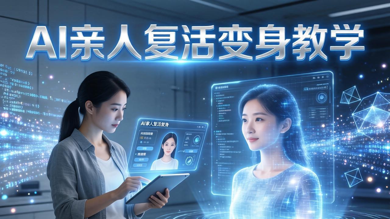 AI亲人复活变身教学，最近超级火爆的项目，涨粉超级快，私域引流代做服务，收徒等-海之城短剧项目