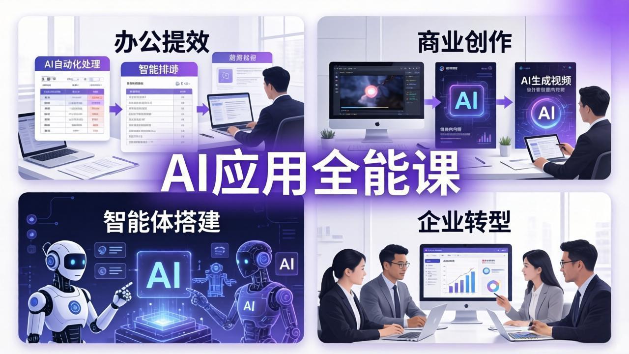 AIGC 应用师全能课-更新：办公提效、商业创作、智能体搭建、企业转型，一站式学会AI应用-海之城短剧项目