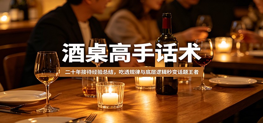酒桌高手话术：二十年接待经验总结，吃透规律与底层逻辑秒变话题王者-海之城短剧项目