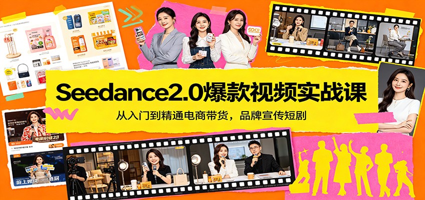 Seedance2.0爆款视频实战课：从入门到精通电商带货，品牌宣传短剧-海之城短剧项目