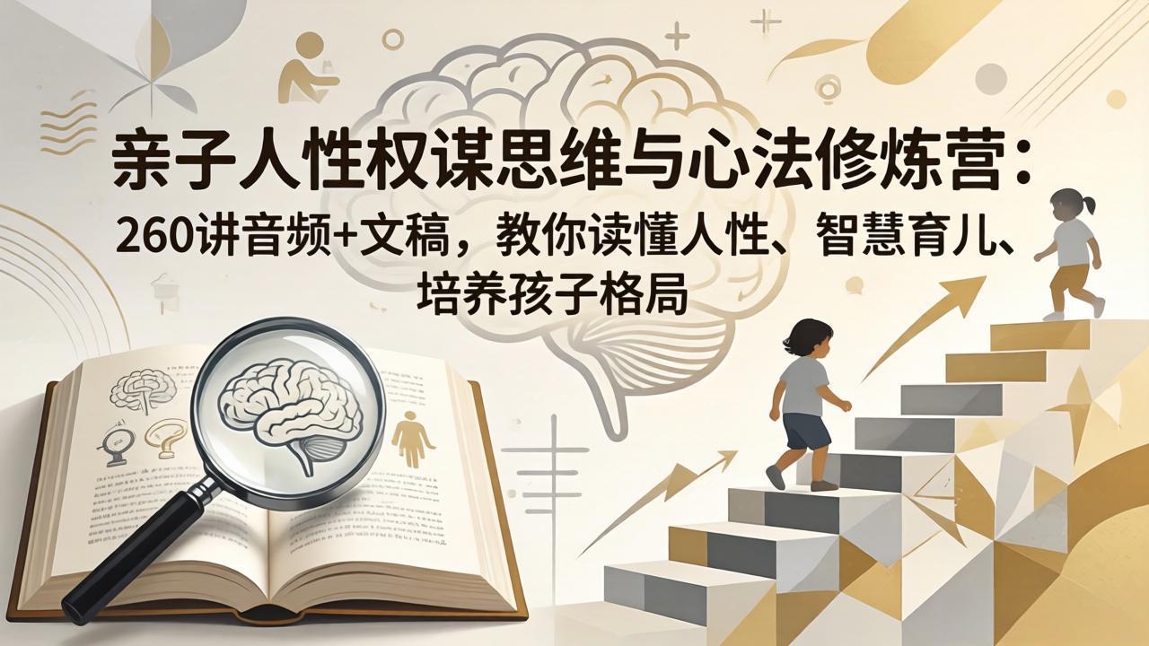 亲子人性权谋思维与心法修炼营：260讲音频+文稿，教你读懂人性、智慧育儿、培养孩子格局-海之城短剧项目