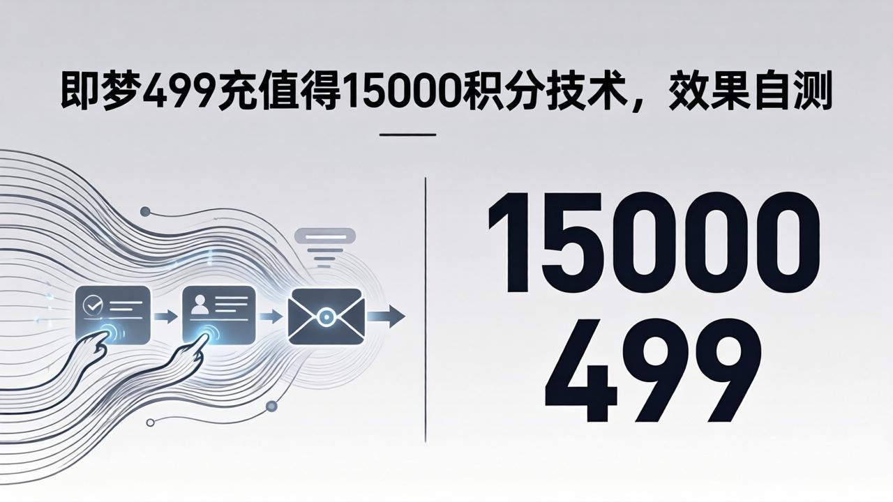 即梦499充值得15000积分技术，效果自测-海之城短剧项目
