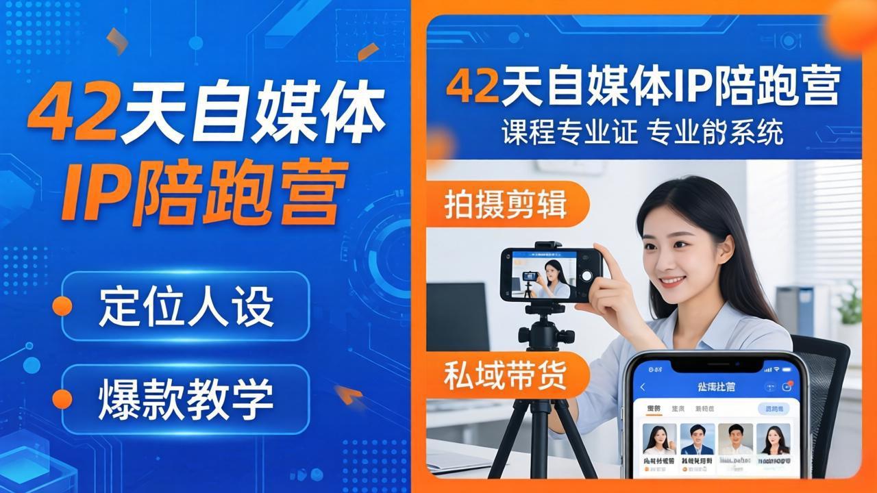 42天自媒体IP陪跑营-26年4月19更新：定位人设爆款全教学，拍摄剪辑私域带货一站式落地-海之城短剧项目