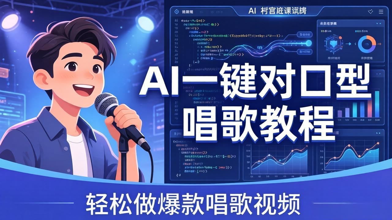 AI一键对口型唱歌教程：零基础也能学，素材准备+模型训练+音色转换，轻松做爆款唱歌视频-海之城短剧项目