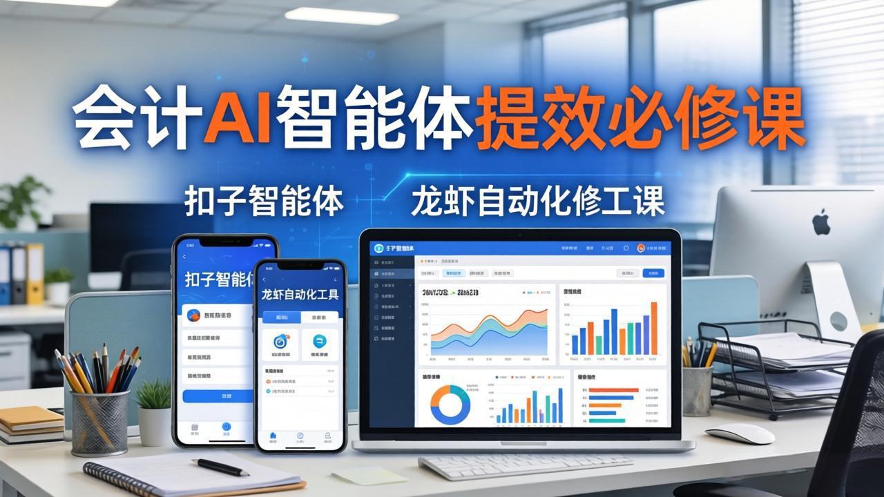 财务会计AI智能体提效必修课：扣子智能体+龙虾自动化+报表分析，一站式提升财务工作效率-海之城短剧项目