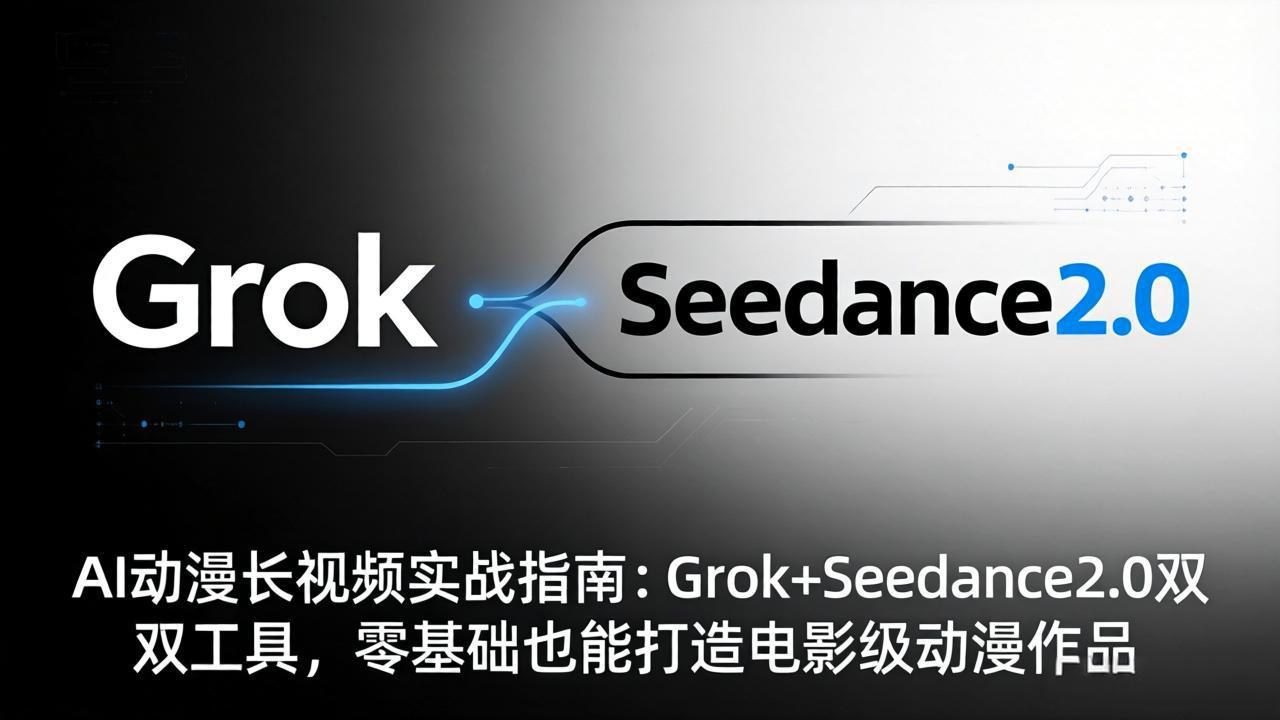 AI动漫长视频实战指南：Grok+Seedance2.0双工具，零基础也能打造电影级动漫作品-海之城短剧项目