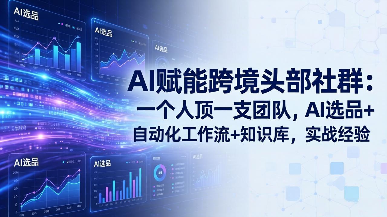 AI赋能跨境头部社群-更新4月23：一个人顶一支团队，AI选品+自动化工作流+知识库，实战经验-海之城短剧项目