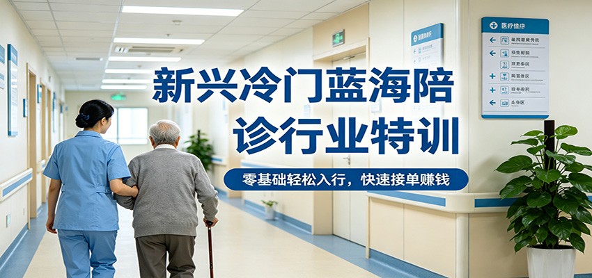 新兴冷门蓝海陪诊行业特训，零基础轻松入行，快速接单赚钱-海之城短剧项目