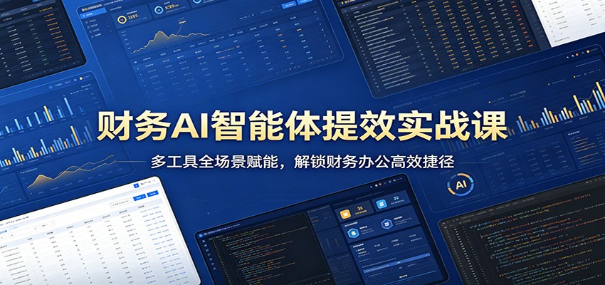 财务AI智能体提效实战课：多工具全场景赋能，解锁财务办公高效捷径-海之城短剧项目