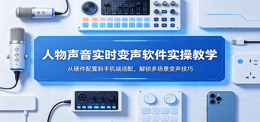 人物声音实时变声软件实操教学：从硬件配置到手机端适配，解锁多场景变声技巧-海之城短剧项目