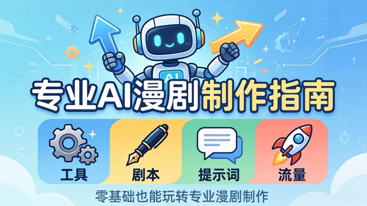 专业AI漫剧制作指南：工具+剧本+提示词+流量全流程，零基础也能玩转专业漫剧制作-海之城短剧项目